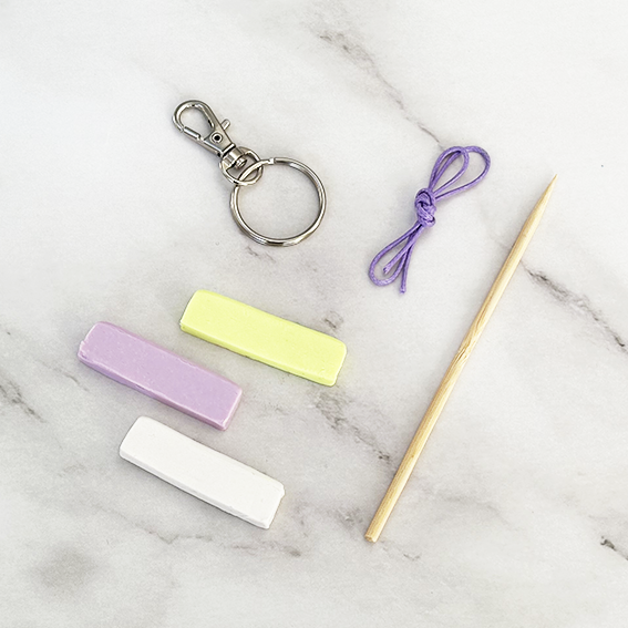 Oven-bake clay beaded keyring | Party bag fillers