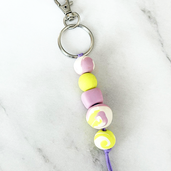 Oven-bake clay beaded keyrings (3 pack) | Craft kit