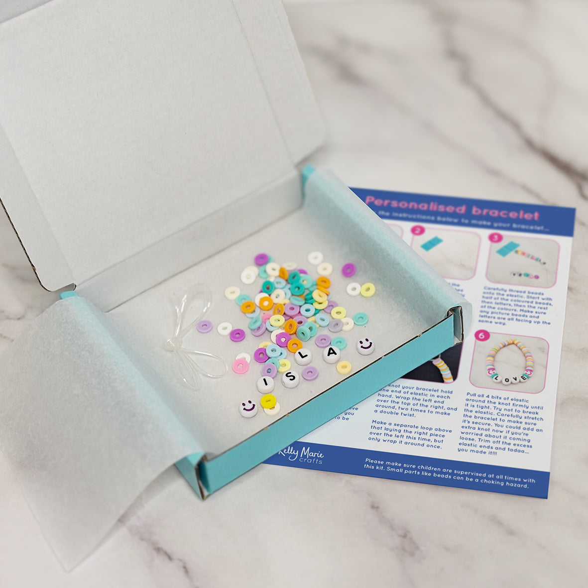 Personalised bracelet making kit | Party bag fillers