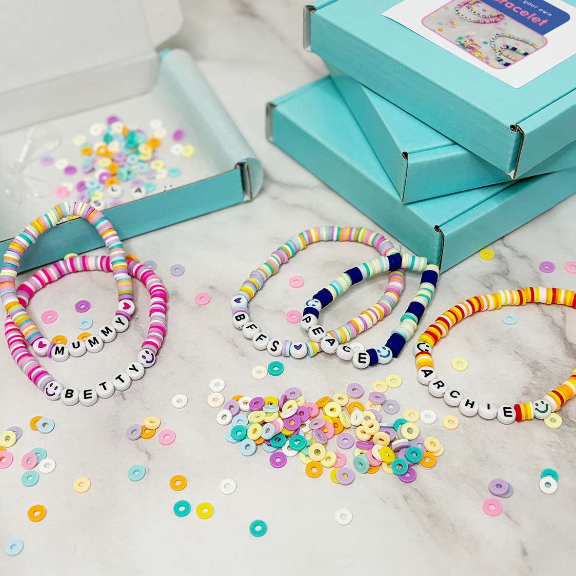 Personalised bracelet making kit | Party bag fillers