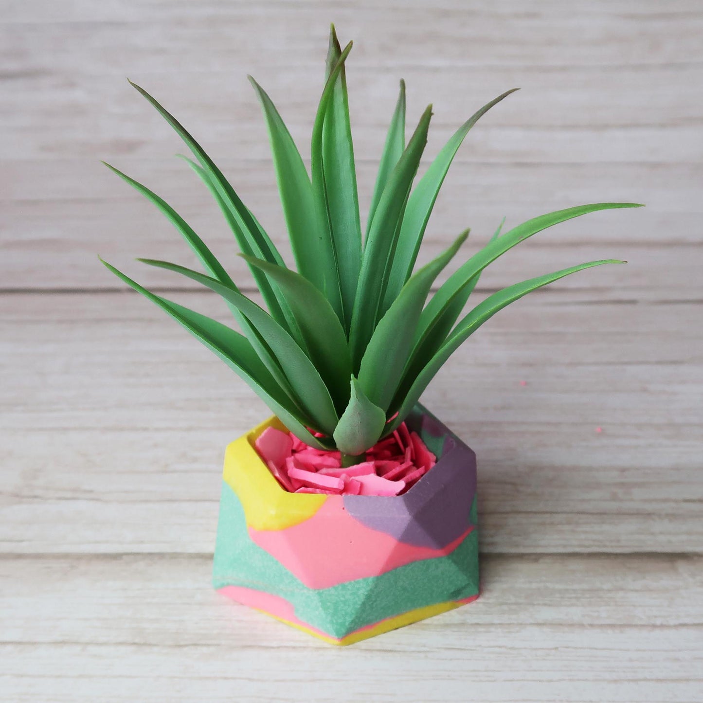 Rainbow hexagonal trinket dish / plant pot